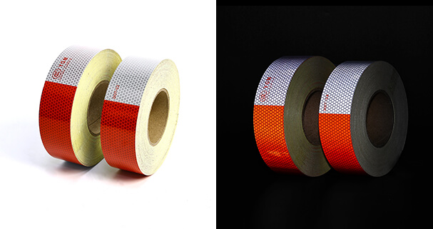 red silver reflective tape