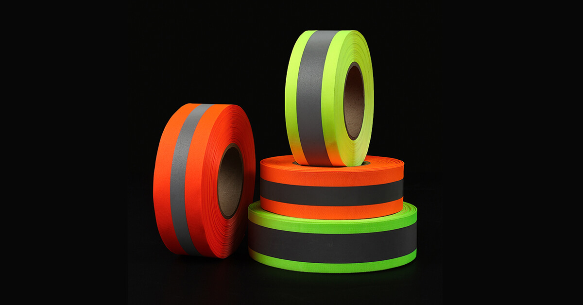 Iron-on Hi Vis Fluorescent Reflective Material Tape for Clothing