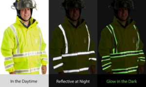 Featured of YGM's Brand New Glow in the Dark Flame Retardant Reflective Tape for Clothing